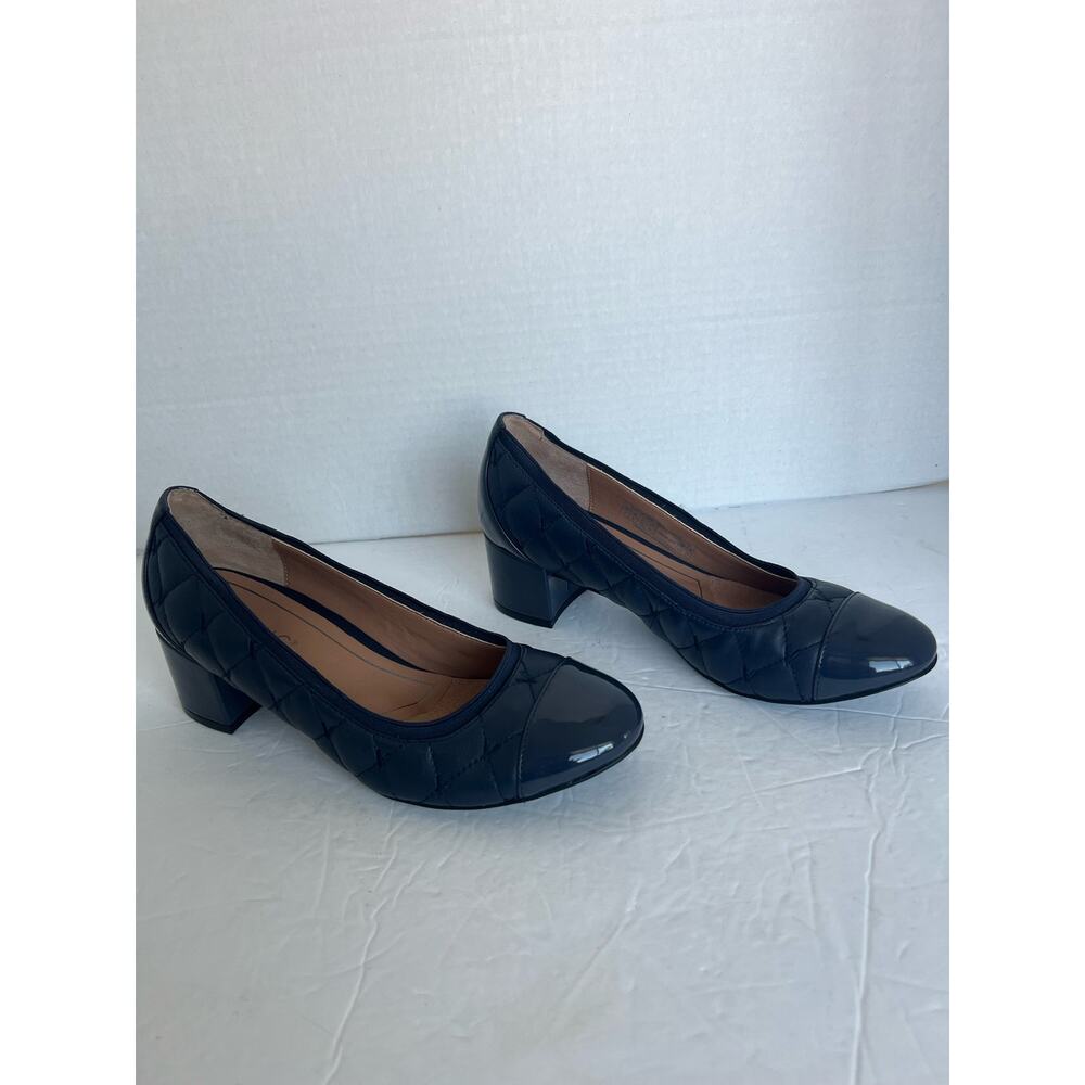 Vionic Ruby Olympia Quilted Leather Navy Blue Cap… - image 2